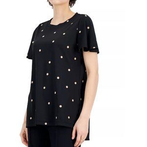 NWT Alfani Petite Dot-Print Top Size PM